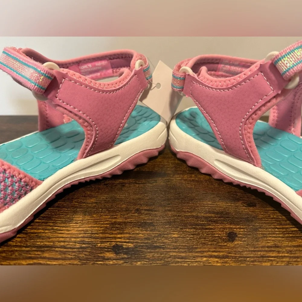 SO Big Girls Anchorage Pink/Teal Sport Sandals NWT Size 4
